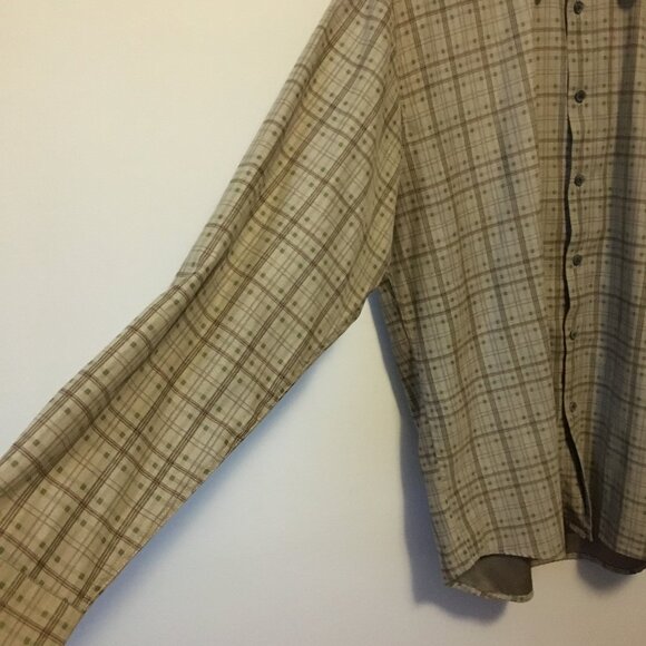 Hathaway Faux Suede Plaid Button Down Dress Shirt - Picture 7 of 12